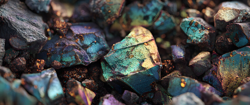 Small heap of minerals mined from a rare earth deposit