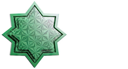Obraz premium Green Geometric Star Pattern