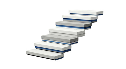 Stacked Rectangular Boxes Arranged as Stairs