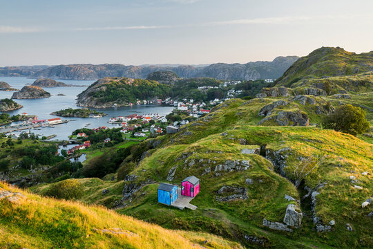 Aussicht vom Hagasen, Kirkehamm, Hidra, Vest Agder, Norwegen