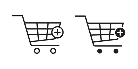 Add to cart icon. Linear icon collection. Editable stroke. Vector illustrations © No