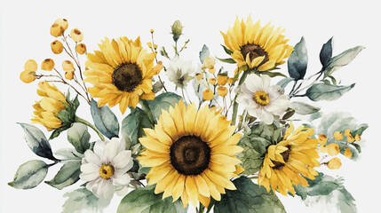 Fototapeta premium Elegant wedding invitation card background . Minimal hand painted watercolor botanical flowers texture template background. Design for wedding, vip cover, poster, rsv moderncard. Valentine's Day