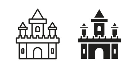 Castle icon. Linear icon collection. Editable stroke. Vector illustrations © No