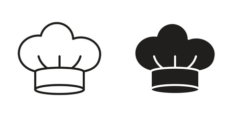 Chef hat icon. Linear icon collection. Editable stroke. Vector illustrations