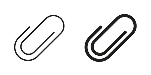 Fototapeta premium Clip icon. Linear icon collection. Editable stroke. Vector illustrations