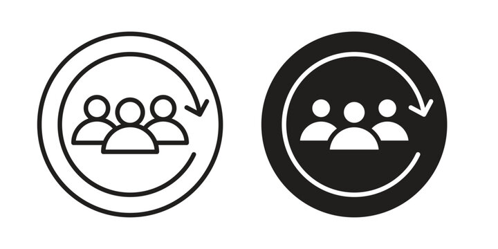 Customer retention icon. Linear icon collection. Editable stroke. Vector illustrations