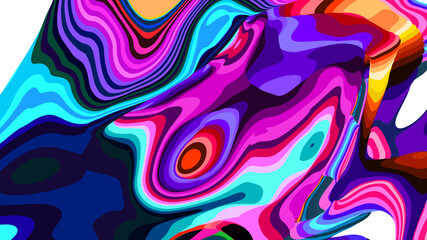 Vibrant Abstract Fluid Art with Multicolored Swirling Patterns