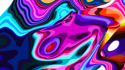 Vibrant abstract fluid art with colorful swirling patterns