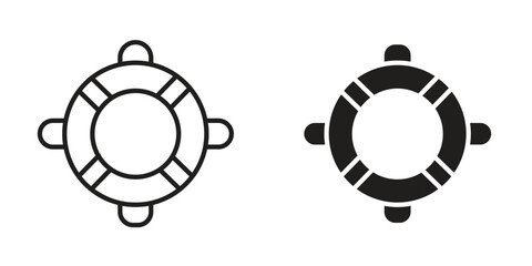 Life buoy icon. Linear icon collection. Editable stroke. Vector illustrations © No