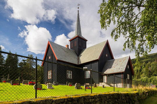 Nordsinni Kirche, Dokka, Innlandet, Norwegen