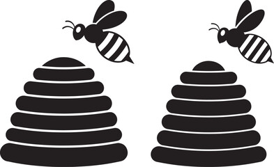 Bee flying hive home apiary insect