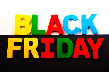 black friday sale concept on the black background