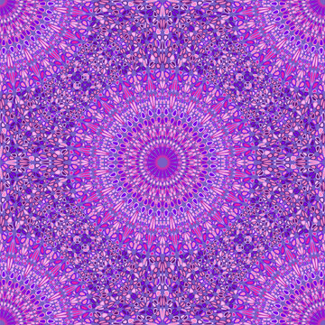 Seamless purple floral mandala ornament pattern background