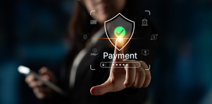 Concept of a secure payment gateway. This system uses encryption and authentication to protect financial transactions, ensuring safe and private online payments for users. Fermion