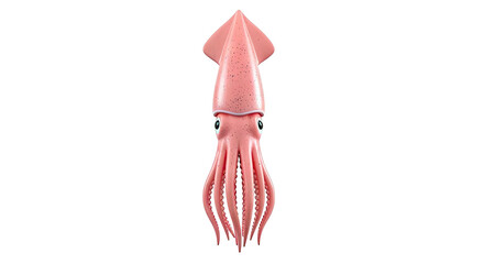 Pink Squid with Tentacles