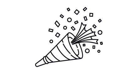 Fototapeta premium Confetti exploding from a party popper