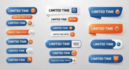 Fototapeta premium Limited Time Offer Banners