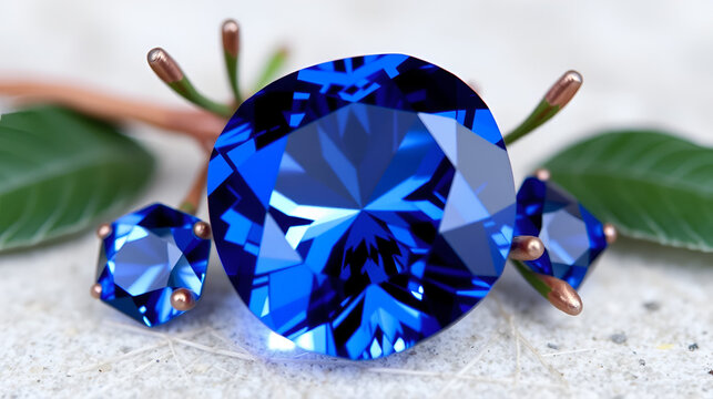 Belle tanzanite bleue