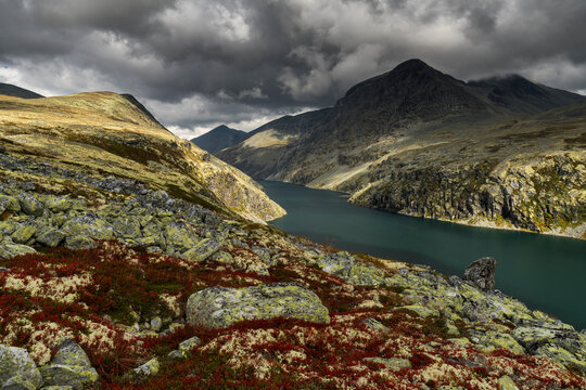 Rondvatnet, Rondslottet, Rondane Nationalpark, Oppland, Norwegen