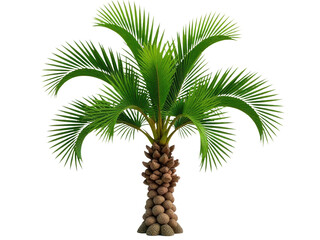 Obraz premium A palm tree with dense green foliage