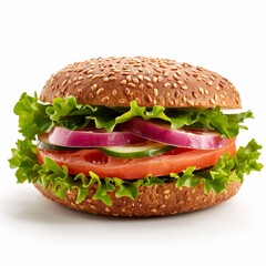 hamburger isolated on white