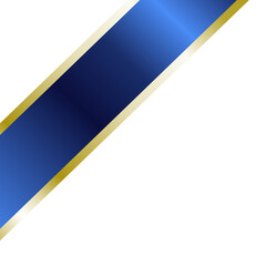 Diagonal Blue Ribbon Vector for Certificates, Awards, and Business Promotions