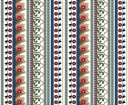 Seamless ethnic pattern. Hand draw paisley pattern design.