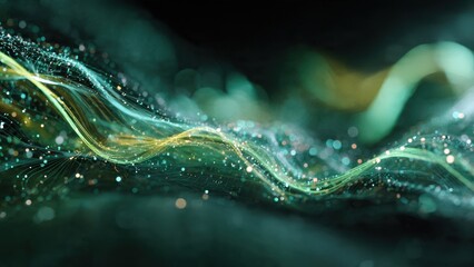 Abstract technology with light and data flow