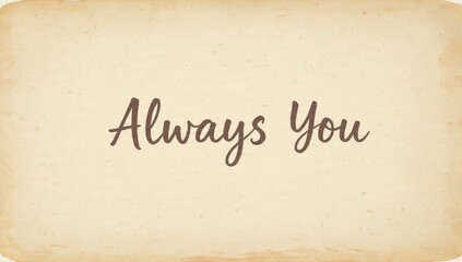 Always You Phrase on Paper