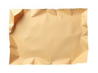 A piece of brown paper with a hole in the center, often used as a simple filter or screen