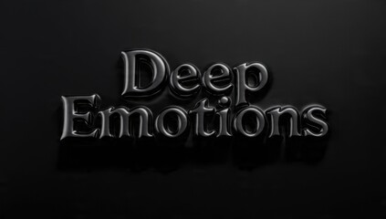 Deep Emotions Text Effect on Black Background