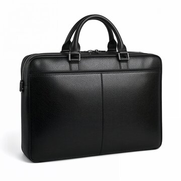 black briefcase isolated on white