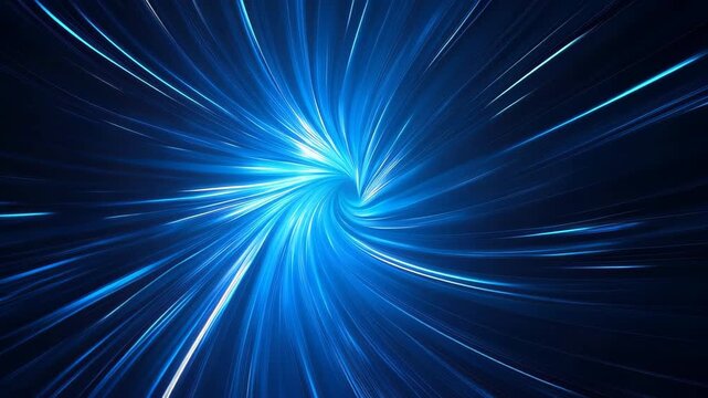 Abstract Blue Energy Vortex: A mesmerizing display of swirling blue energy emanates from a central point, showcasing the dynamic power and fluidity of the unseen forces.