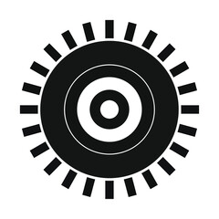 Black sunburst icon vector
