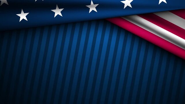 National Vietnam War Veterans Day Text Animation with rotating American Flag background animation. Suitable for Vietnam War Veterans Day commemoration.