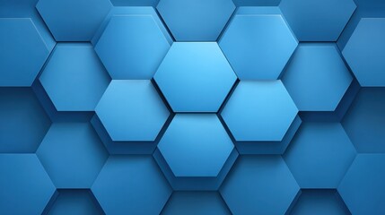 Fototapeta premium Abstract geometric background featuring a seamless pattern of blue hexagonal shapes in a modern and stylish design ideal for wallpapers and presentations