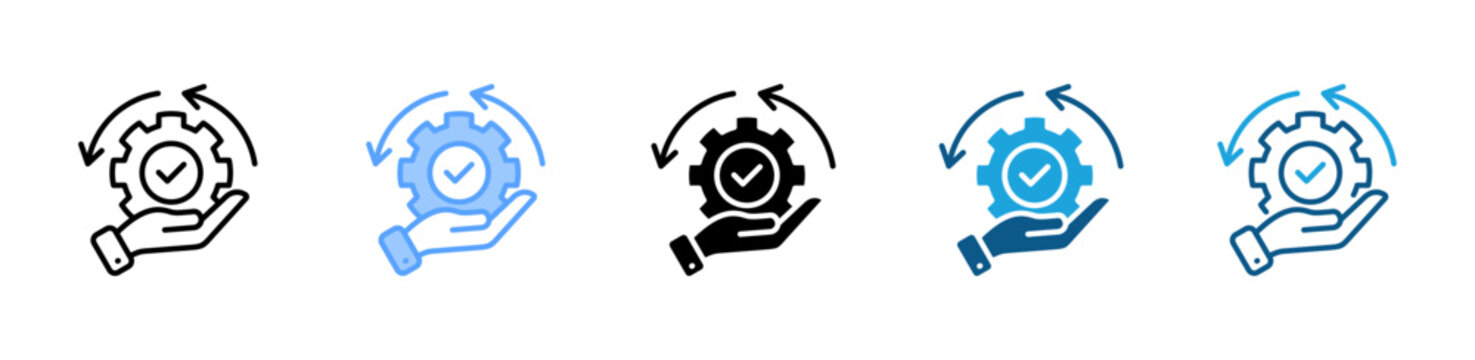 Assistance icon set multiple style collection