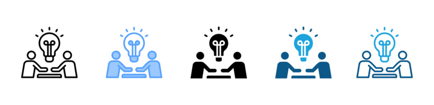 Consultation icon set multiple style collection