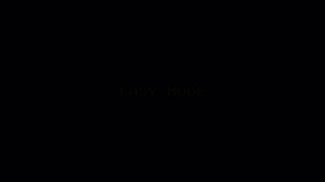 8 Bit Retro Text Display "Easy Mode" Pixel Animation Loop on Black Screen 4k video animation seamless loop