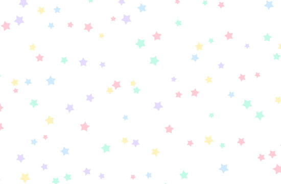 パステルカラーの星の紙吹雪パターン背景