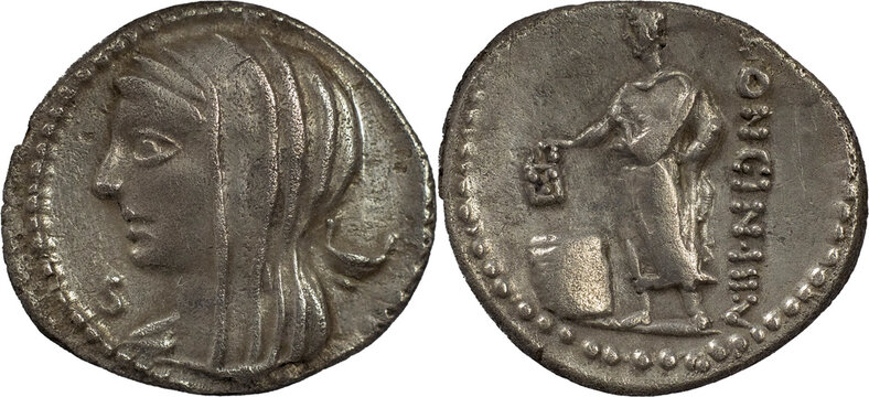 The Roman Republic
L. Cassius Longinus, 60 BC. AR Denarius 3.79 g. Rome