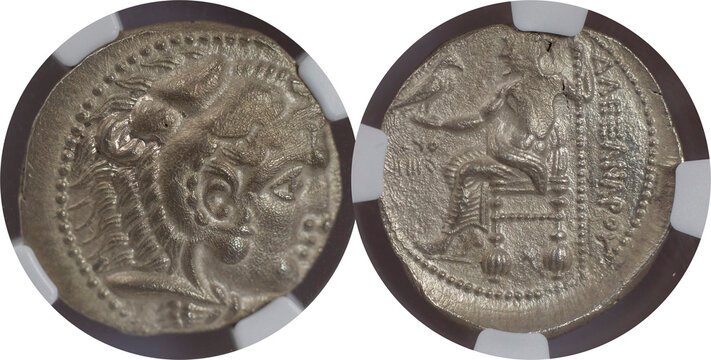 Greek Coins
KINGS OF MACEDON. Alexander III &lsquo;the Great&rsquo;, 336-323 BC. AR Tetradrachm 16.50 g. Mesembria, circa 275-225