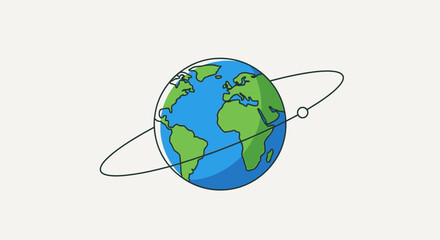 Illustration of Earth with Ring System. © Bahan