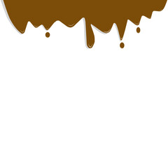 Fototapeta premium Chocolate Drip Vector Art for Background