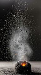 Explosion of a Chemical Reaction.