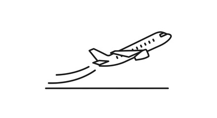 Airplane Taking Off in Flight Mode.