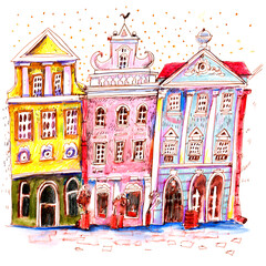 Colorful Buildings Illustration