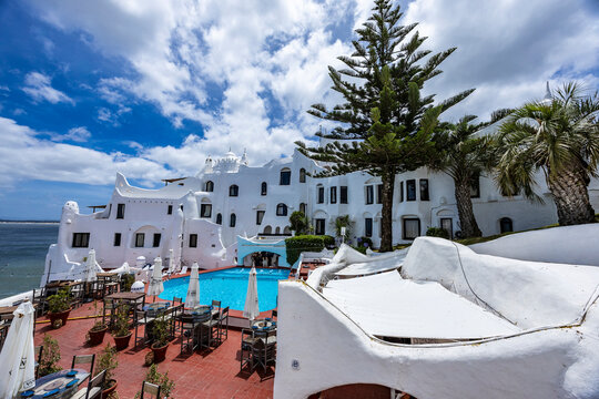 Punta Ballena, Uruguay - Jan 08, 2026 - View of Casapueblo, building created by the famous artist Carlos Paez Vilaro, located near Punta del Este in Atlantic Coast of Uruguay