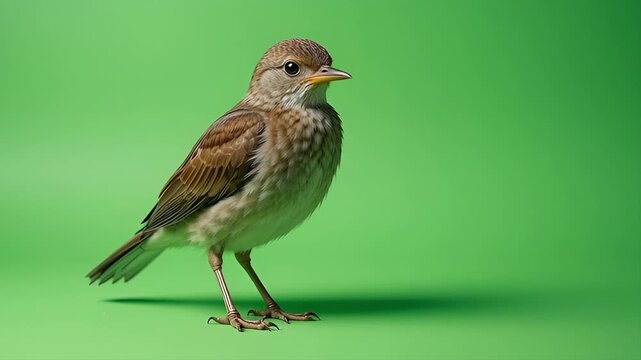 Realistic Bird Movement on Green Screen &ndash; Loop Video for Compositing, 4K