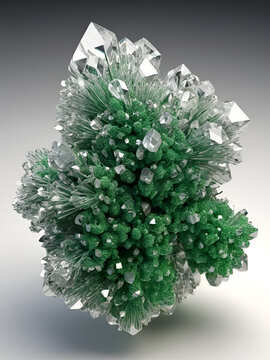 Potassium chloride (sylvite) mineral, crystal structure.